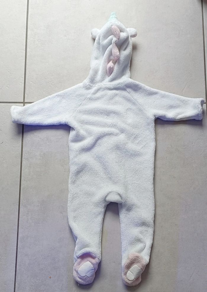 Combinaison/pyjama velours Licorne - 12 mois - photo numéro 2