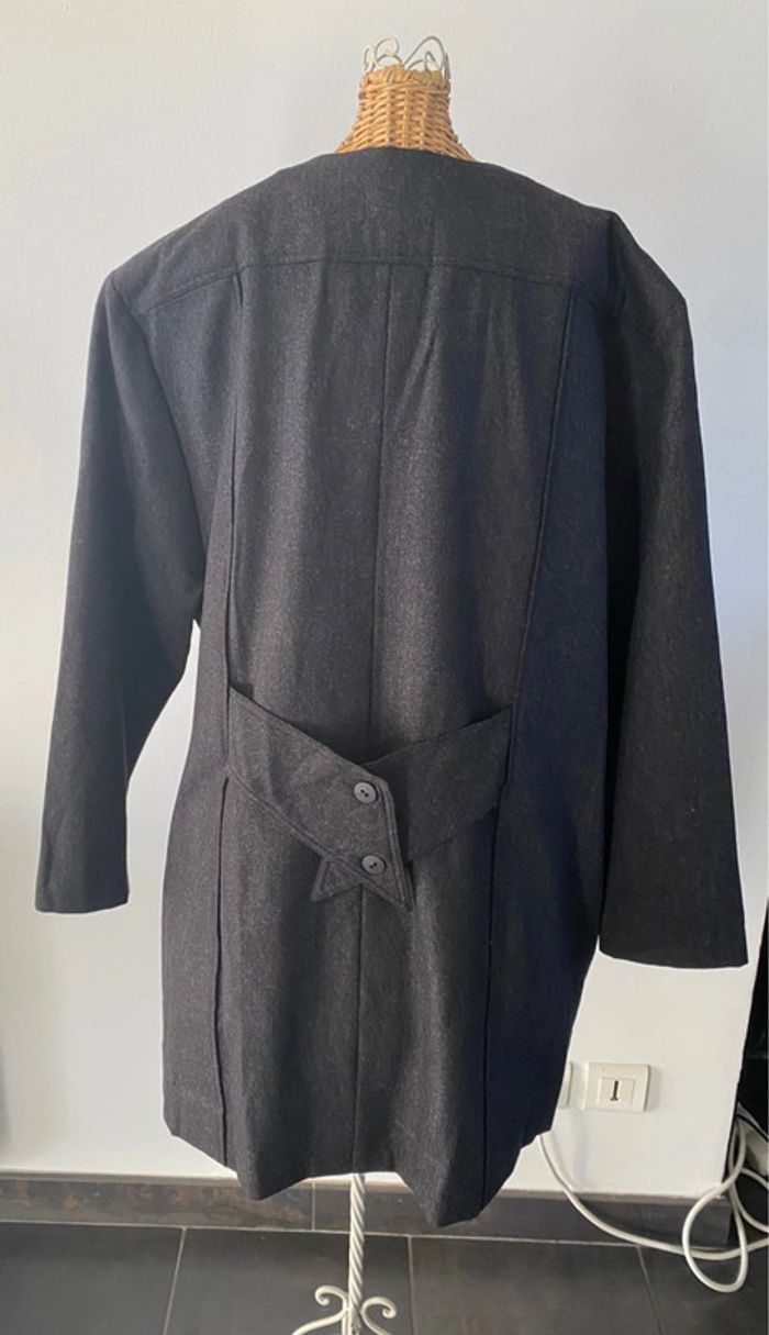 Veste vintage 100 % laine gris anthracite taille 40 - photo numéro 5