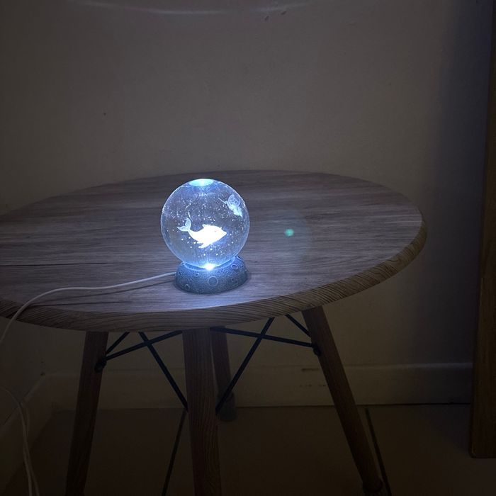 Boule De Cristal Dauphin En Verre - photo numéro 5