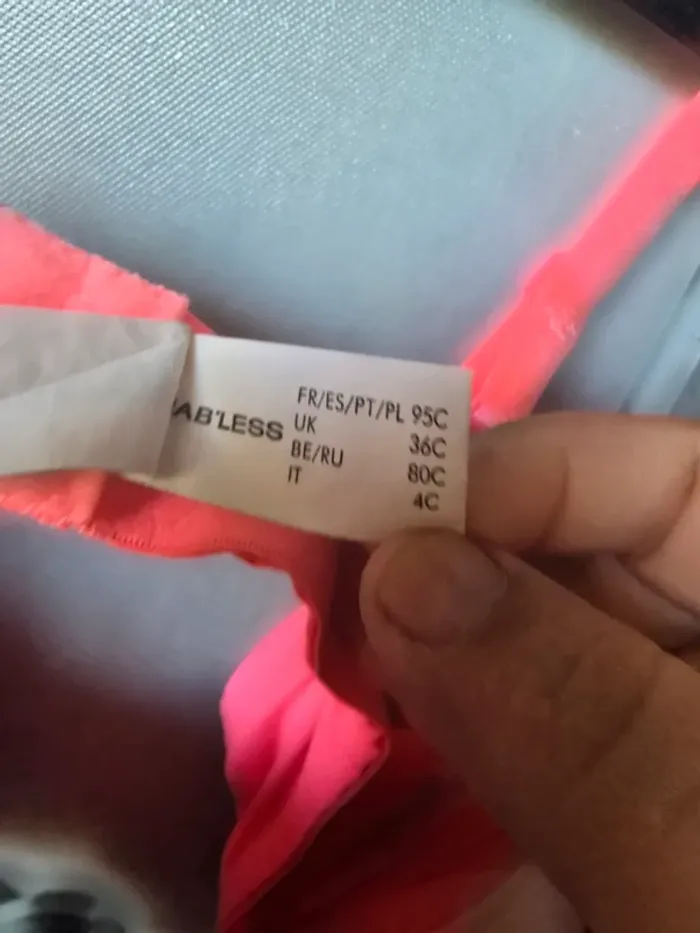 Soutien-gorge Diabless 95C – rose fluo & rose clair, rembourré - photo numéro 4