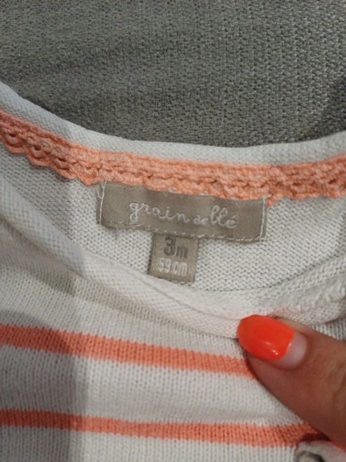 Pull grain de blé 3 mois. - photo numéro 3
