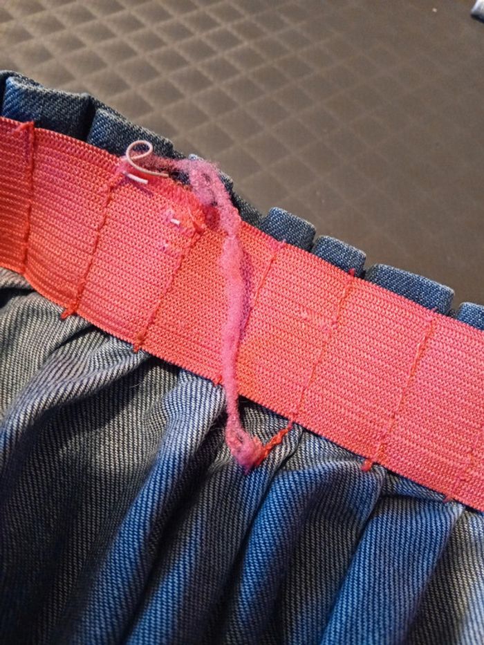 Jupe en jean plissée taille élastique bleu fille 10 ans tape à l oeil - photo numéro 16