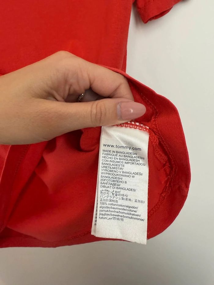 T-shirt Tommy Hilfiger garçon 12 ans, 152 cm, rouge très bon état - photo numéro 6