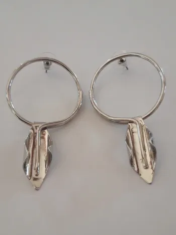 Boucles d'oreilles originales argentées