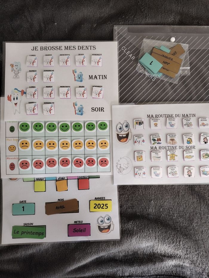 Pack complet fiche plastifiée d'activité pour garçon - photo numéro 2