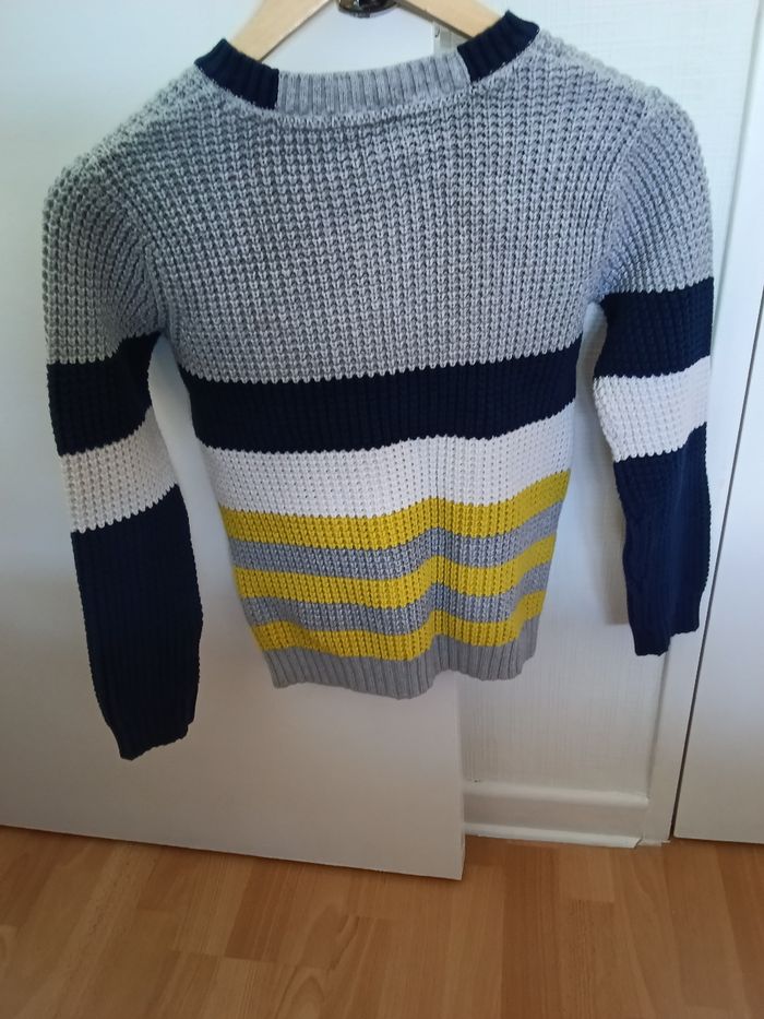 Pull orchestra gris clair et multicolore - photo numéro 3