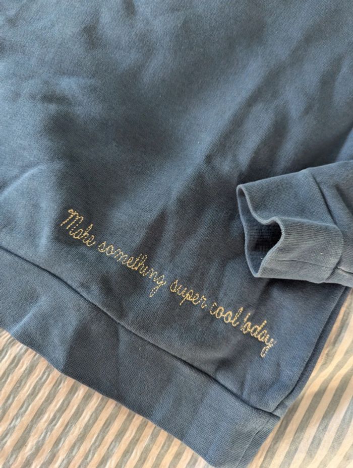 Sweat fille bleu gris TAO 6 ans - photo numéro 2