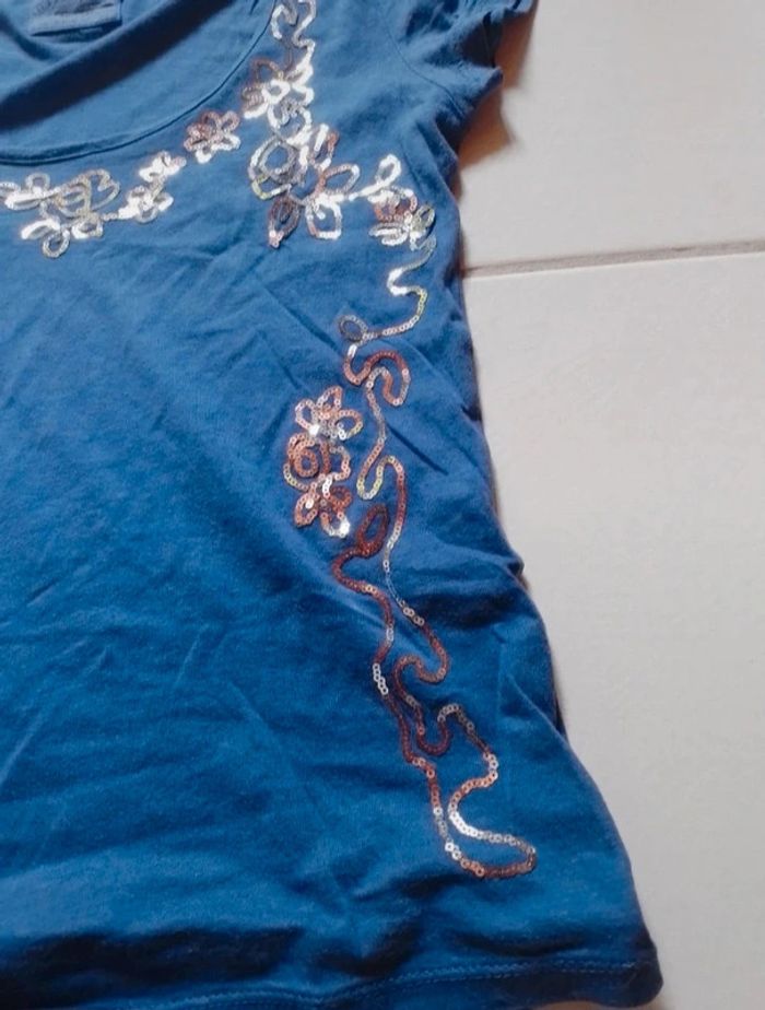 T-shirt femme Violet avec sequins - photo numéro 16