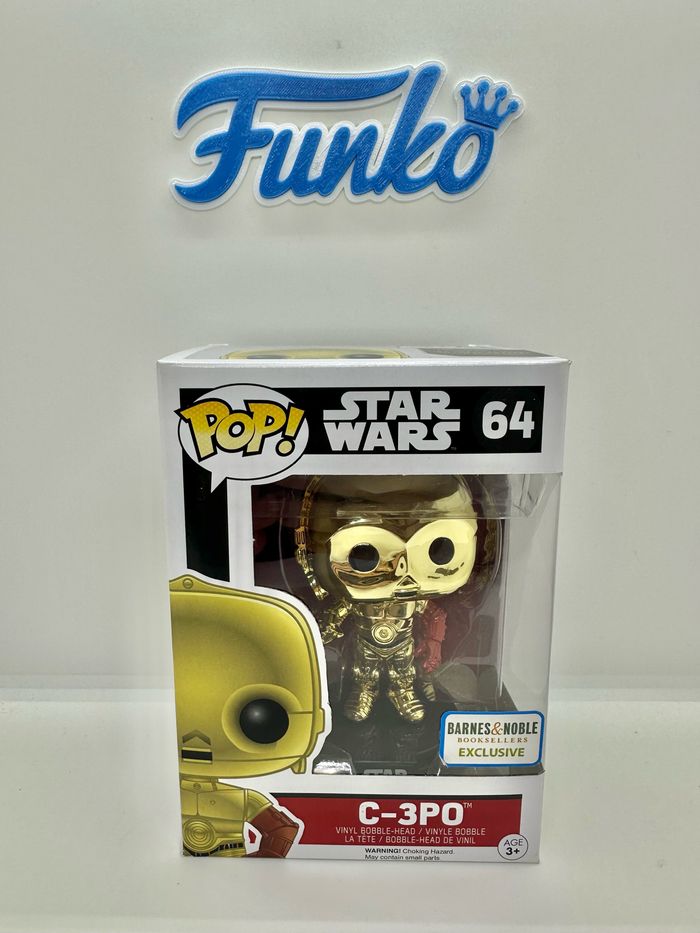 Funko Pop Star Wars C-3PO 64 Metallic Barnes & Nobles Exclusive 🇺🇸