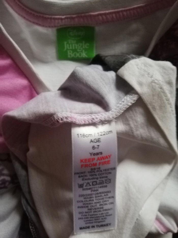 Tee shirt manches courtes le livre de la jungle Disney 6/7 ans neuf - photo numéro 2