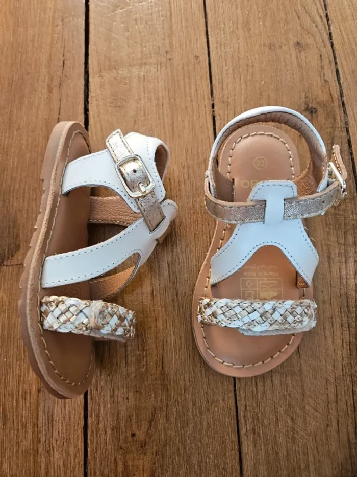 sandales neuves en cuir - photo numéro 2