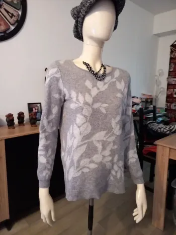 Pull gris femme T34/36