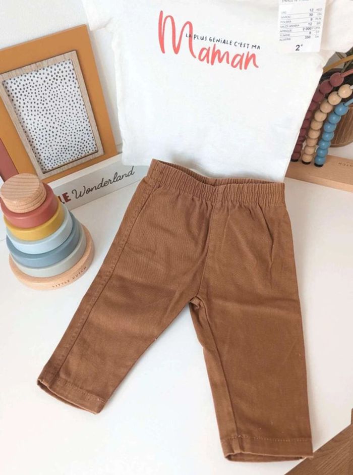 Ensemble pantalon  t-shirt 6mois  maman - photo numéro 2