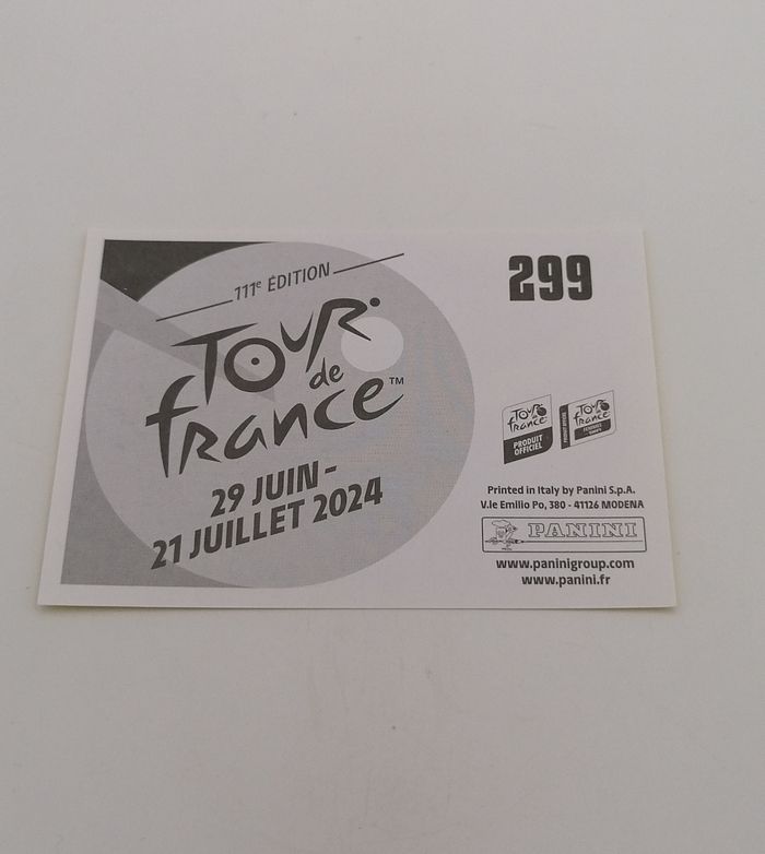 Panini sticker Tour de France 2024 n° 299. - photo numéro 3