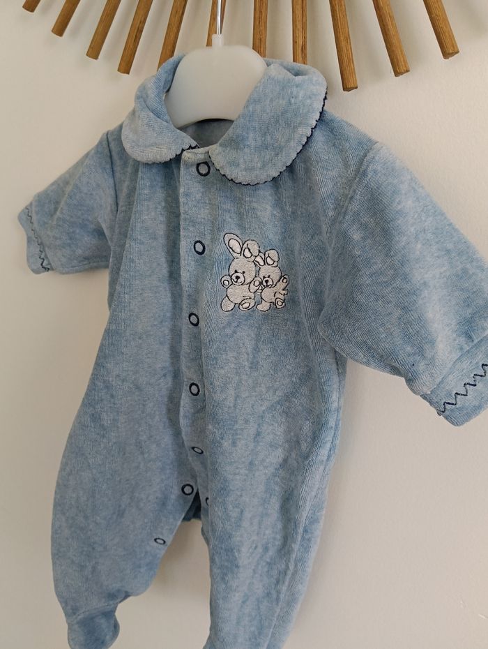 Pyjama grenouillère vintage Kiabi 1 mois - photo numéro 2