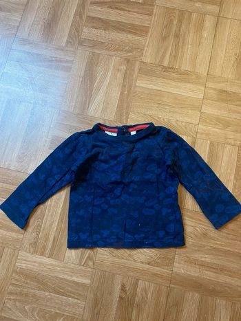 T-shirt manches longues bleu taille 12 mois Disney