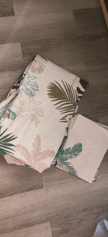 housse de couette 2 personnes + 2 taie d'oreiller 100 % coton