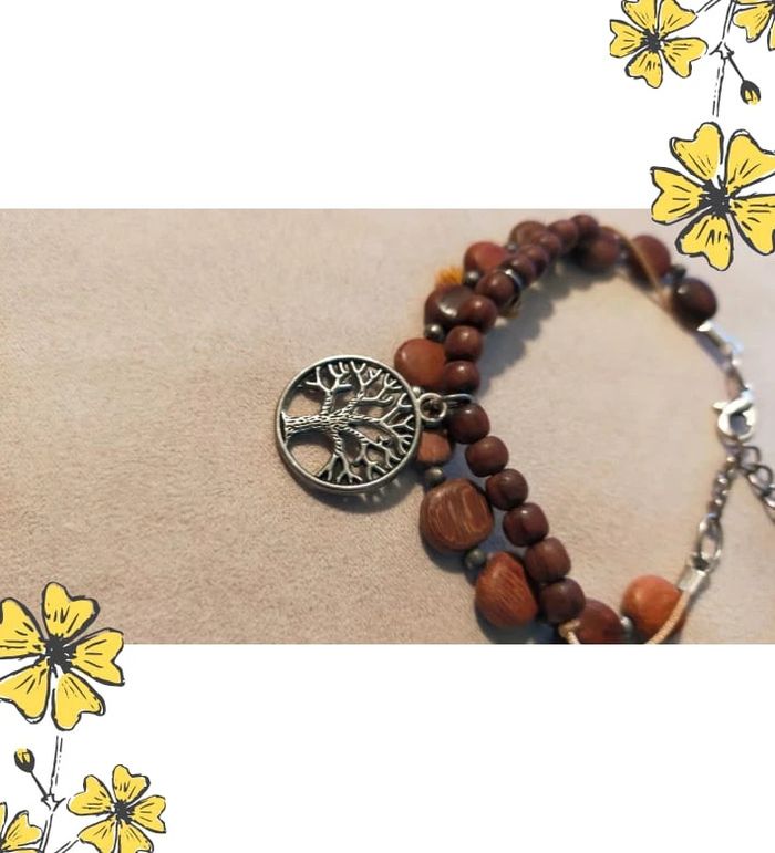 Bracelet Arbre de Vie – Bois naturel - Collection Terres d’Ailleurs - photo numéro 3
