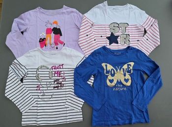 Lot de 4 Tee-shirt ML 8 ans fille in extenso