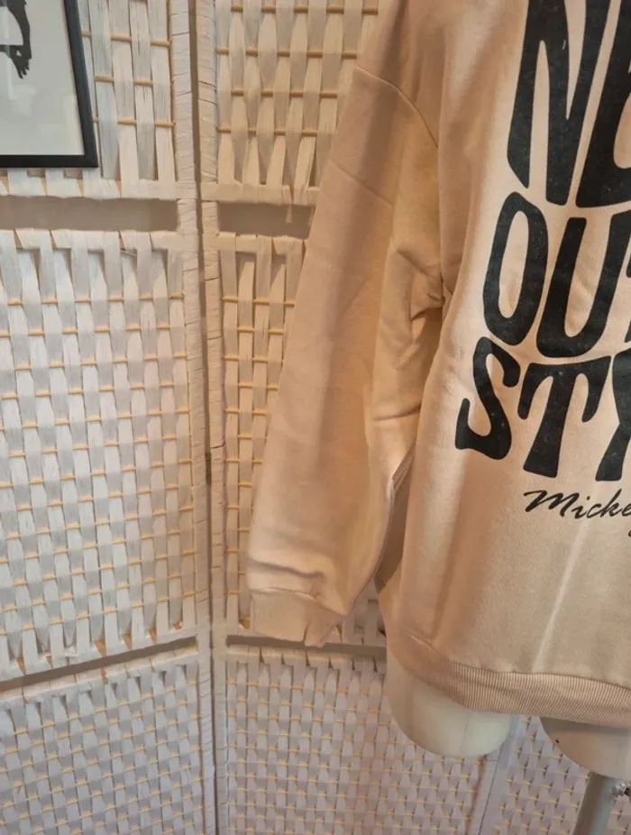 💕joli Sweat Disney Mickey "Positive Vibes" femme TM / 38💕 - photo numéro 6