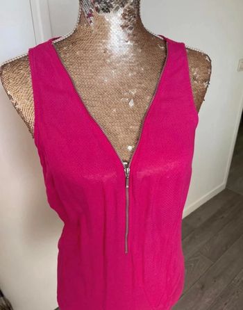 Débardeur blouse rose fushia naf naf 36