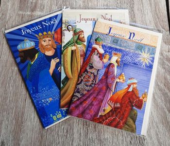 Lot de 3 cartes de vœux neuves, lot 6