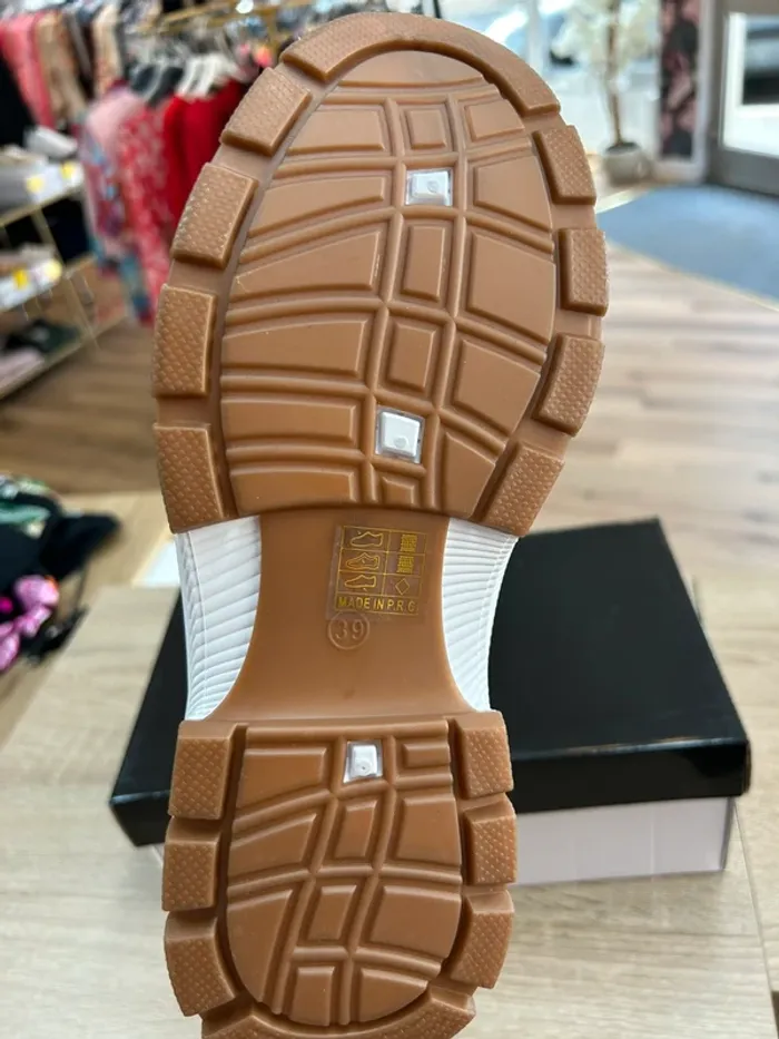 Basket femme blanche taille 39 chaussures femme tennis blanches femme 39 - photo numéro 4