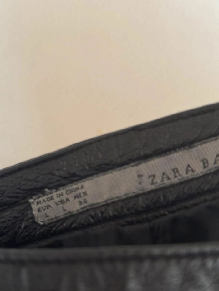 jupe courte en cuir court taille L Zara - photo numéro 3