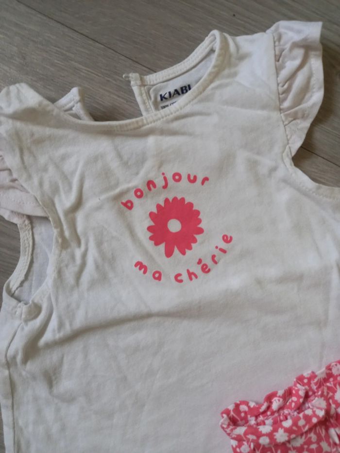 Ensemble été short + tshirt fille - photo numéro 2