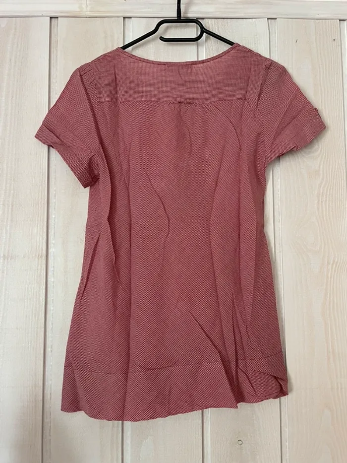 Blouse légère MC vichy rouge - Comptoir des cotonniers - 36 - photo numéro 2