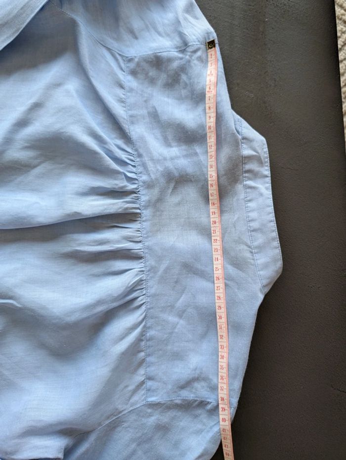 Chemise longue bleue clair - Taille 38 - photo numéro 8