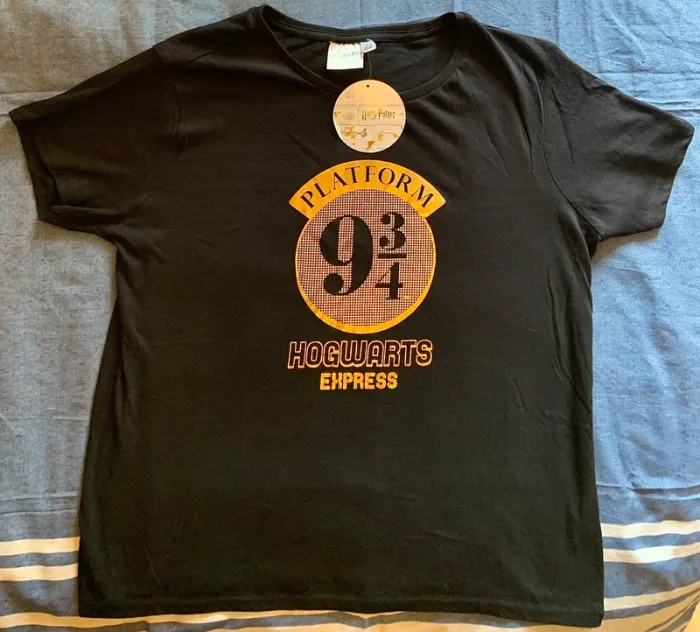 Tee-shirt Harry Potter noir Platform Hogwarts Express Neuf étiqueté – Taille 42/44