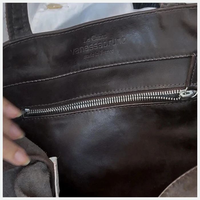 Sac Vanessa Bruno en cuir marron très bon état - photo numéro 5