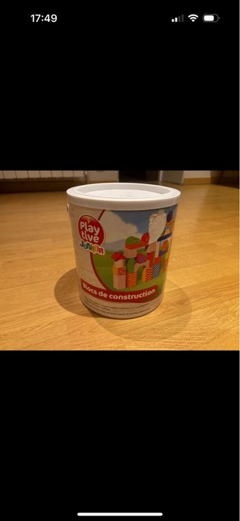 Bloc de construction en bois enfant