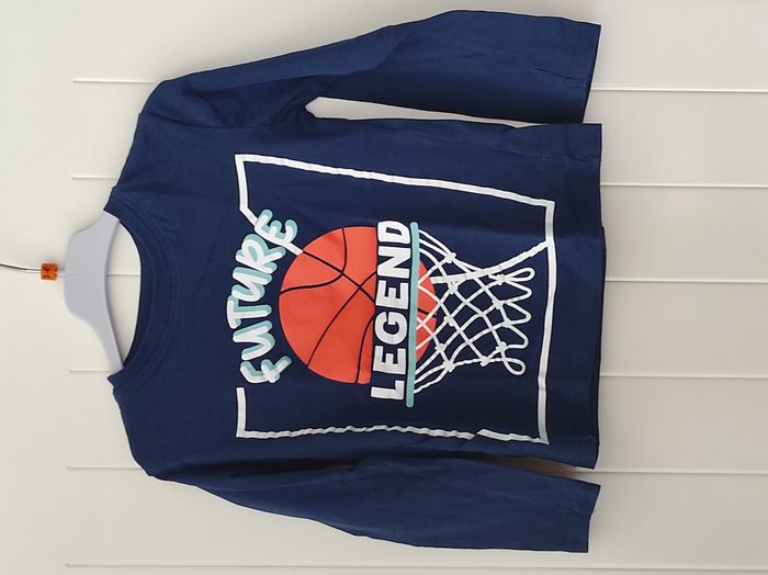 T-shirt manches longues garçon 4 ans – Basket 🏀 - photo numéro 2
