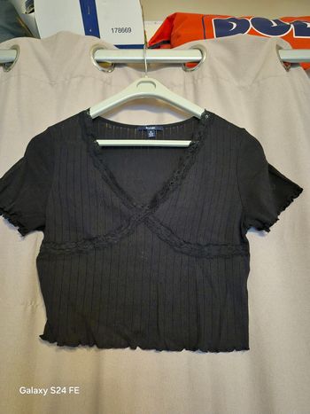 Crop top noir