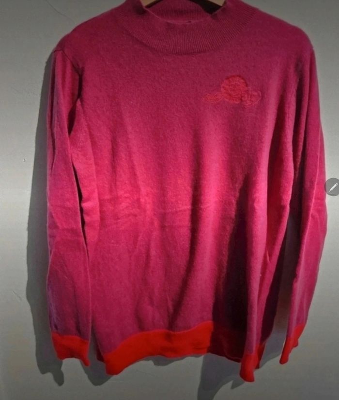 Pull chaud rose fuchsia et rouge • taille 46