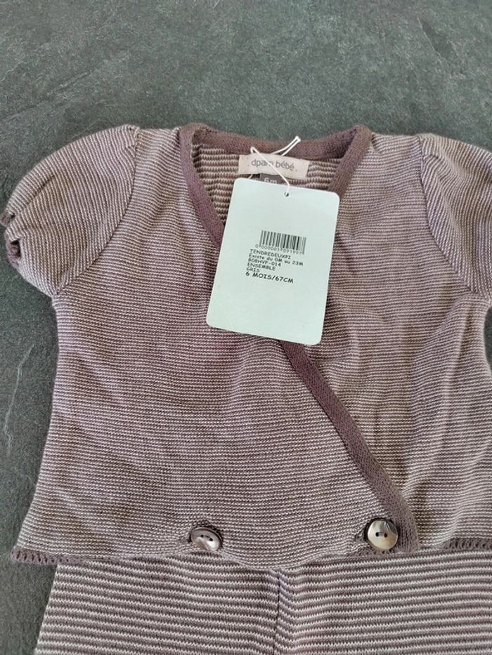 15 € Ensemble fille DPAM bébé 6 mois - photo numéro 2