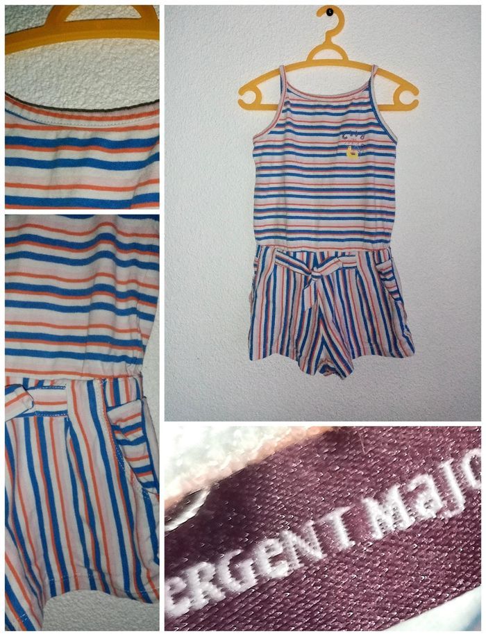 3 ans sergent major conbishort a rayures print été /Excellent état - photo numéro 4