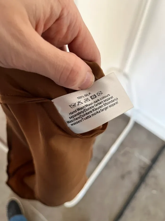 Robe d’été robe de plage marron chocolat en soie Bain de Nuit - photo numéro 5