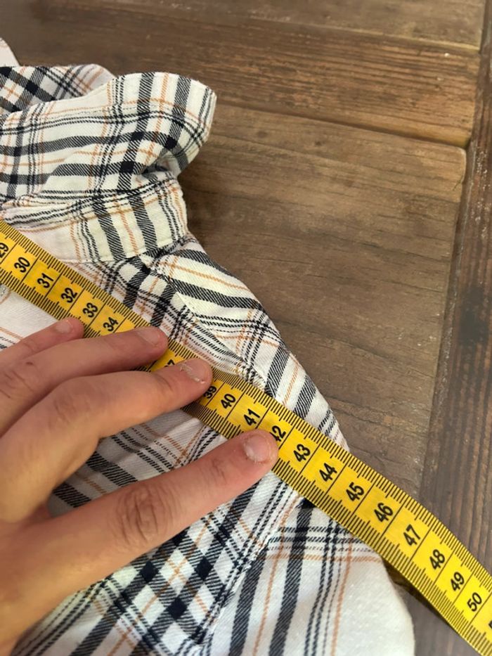 Chemise à manche longues à carreaux - blanc cassé et marron 46 creeks - photo numéro 8
