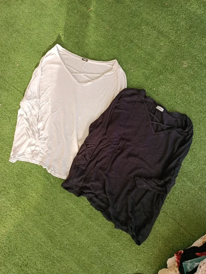 Lot de deux blouse fluide manches 3/4 Pimkie taille S