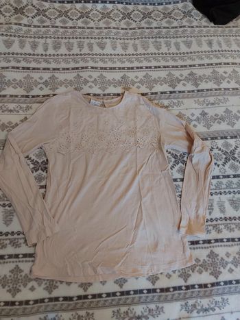 Tee shirt manches longues rose pale