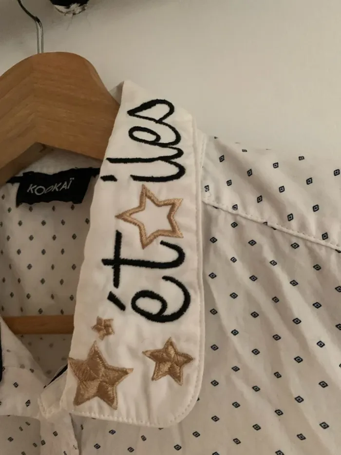 Chemise Kookai blanche Lune Étoile - photo numéro 2