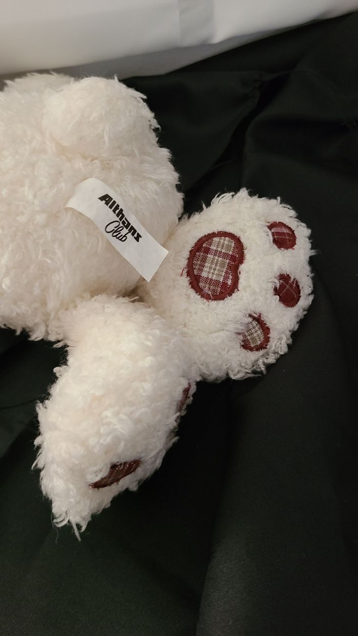 peluche lapin blanc althans club - photo numéro 4