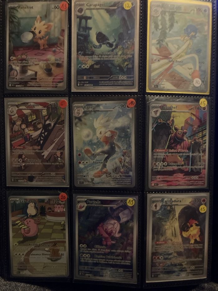 Lot 9 cartes pokemon AR