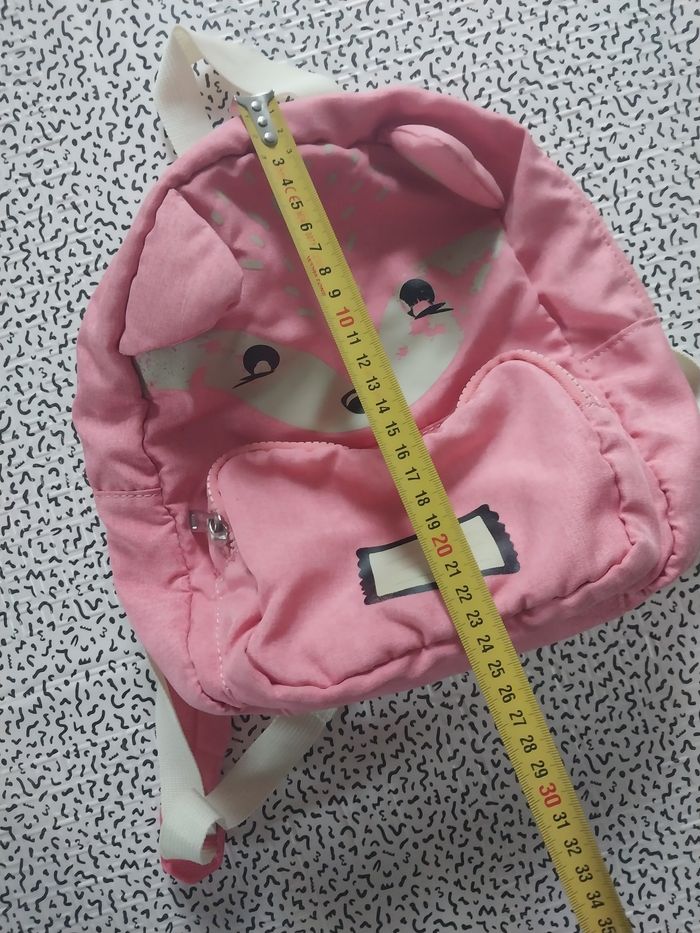 Lot sac à dos + sac pochon enfant motif renard rose 🦊 - photo numéro 5