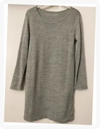 Robe pull gris chiné