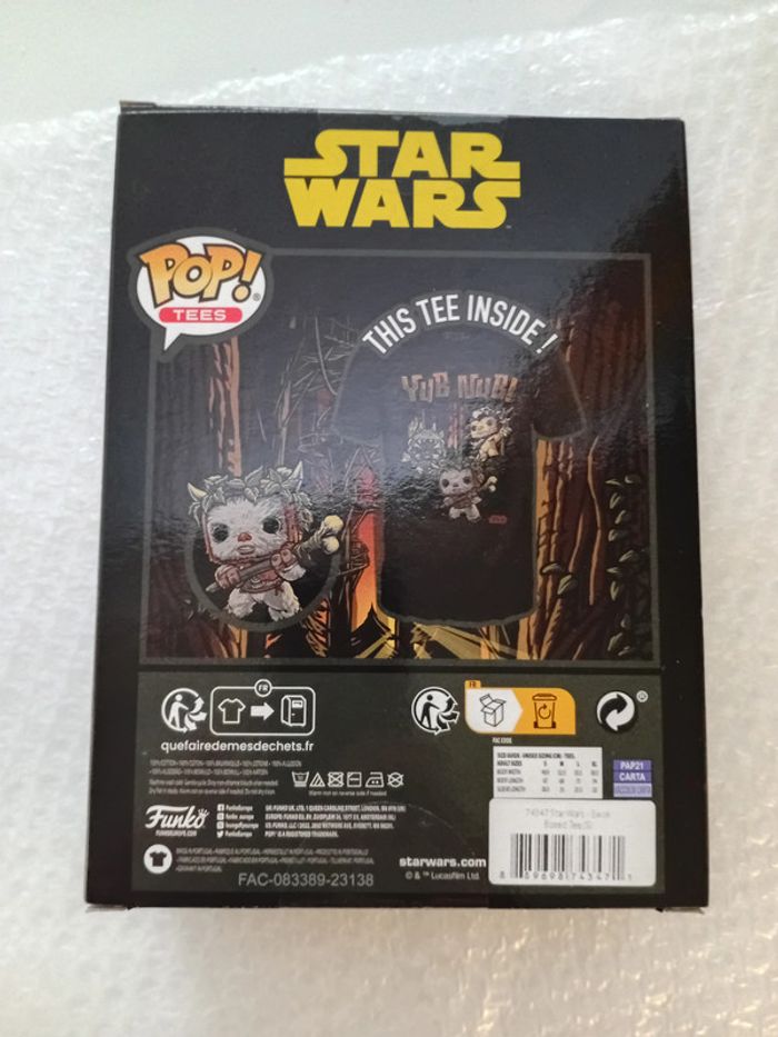 T-shirt ewok village star wars funko neuf taille s