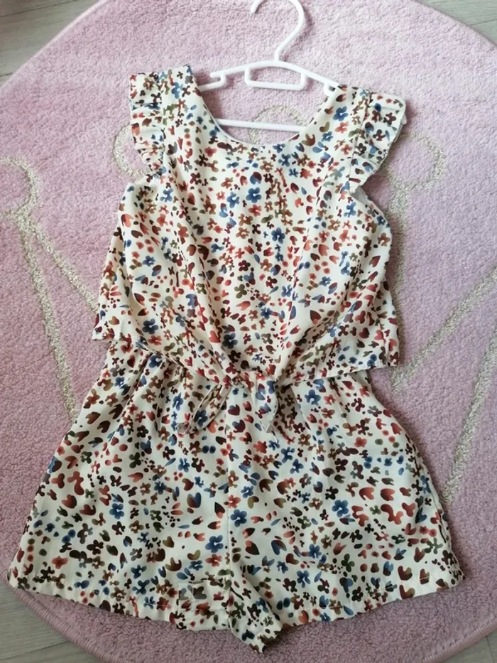 Combinaison short été fluide fille